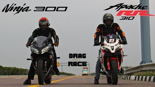 Ninja 300 BS6 vs Apache RR 310 B6 Long Race [upl. by Siul]