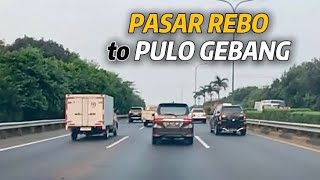 Pasar Rebo Jakarta Timur to Pulo Gebang Cakung Jakarta Timur via Tol Lingkar Luar Jakarta JORR [upl. by Maressa]