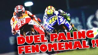 PERTARUNGAN TERBAIK VALENTINO ROSSI VS MARC MARQUEZ di MOTOGP [upl. by Anglim]