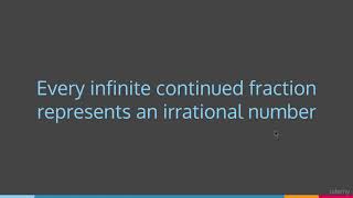 number theory 74 Infinite Continued Fractions [upl. by Utas]