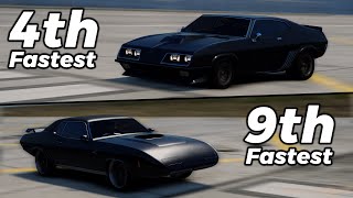 Fastest Muscle Cars in GTA Online Based on Top Speed 2023 [upl. by Aimehs]