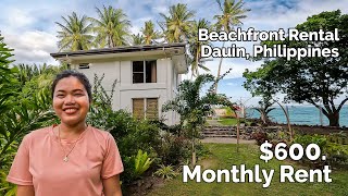 600 Monthly Rent  Beachfront Rental Tour  Philippines [upl. by Llertnahs]