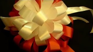 Beautiful Ribbon Bow Gift Tutorial [upl. by Vinni]