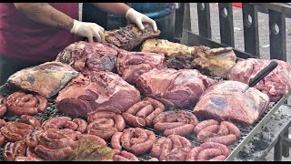 Huge Grills Giant Burgers Asado Sausages Picanha Mortadella Fried Pizza Italy Street Food [upl. by Juanne]