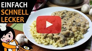 Pilzragout mit Sauerrahm  Rezept Videos [upl. by Ferdinanda]