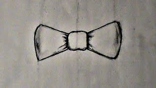 StepbyStep Drawing a Bow tie [upl. by Nylirad17]