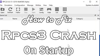 How to Fix rpcs3 Crash on Startup [upl. by Catt150]