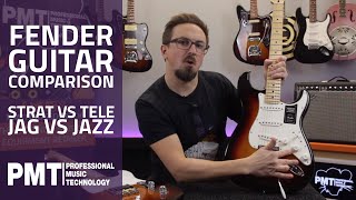 Fender Stratocaster vs Telecaster vs Jazzmaster vs Jaguar  Whats the difference [upl. by Garfield]