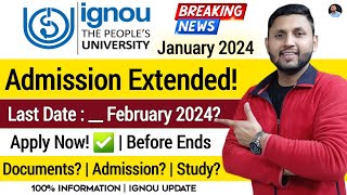 Ignou Admission 2024 January Session  Ignou Admission Last Date 2024  Ignou PG Admission 2024 [upl. by Amarillas276]