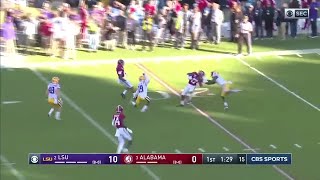 Jaylen Waddle INSANE 77 Yard Punt Return Touchdown vs LSU 2019 [upl. by Anas266]