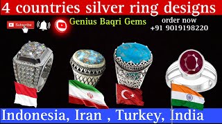 Gemstone Rings Collection  New Designs Silver Ring  रत्न अंगूठी संग्रह ring gemstone 2024 [upl. by Aikenahs]