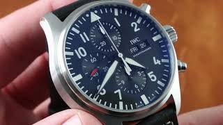 IWC Pilot’s Watch Chronograph IW377709 Luxury Watch Review [upl. by Aeirdna]