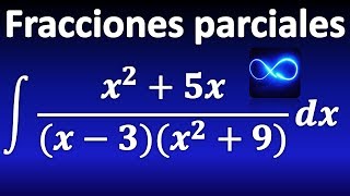 278 Integral mediante fracciones parciales con factor cuadrático irreducible [upl. by Meriel]