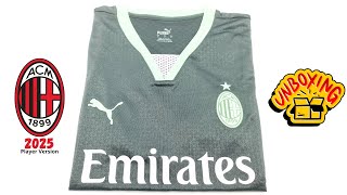 AC Milan third kit 2025 player version Unboxing  ASMR [upl. by Elletse225]