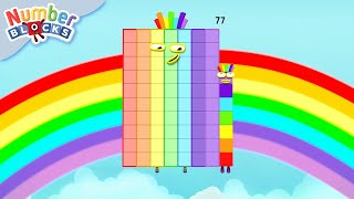 Colourful Counting Over the Rainbow 🌈🔢  40 min Compilation  Learn to Count  Numberblocks [upl. by Sinnaiy809]