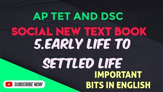 6th class social 5th lesson Early life to settled life important bits for Ap tet and dsc in English [upl. by Rebeca750]