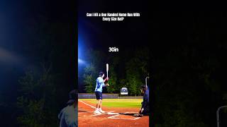 Can I Hit a One Handed Home Run With Every Size Bat shorts [upl. by Lerraf250]