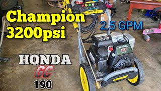 Champion 3200psi pressure washer NEW VERSION unit first look [upl. by Kapeed54]