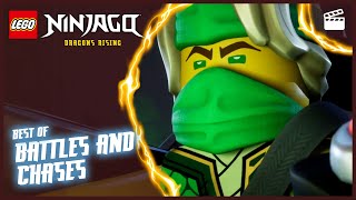 The BEST of Battles and Chases ⚔️  LEGO NINJAGO® Dragons Rising  Season 2 [upl. by Yejus]