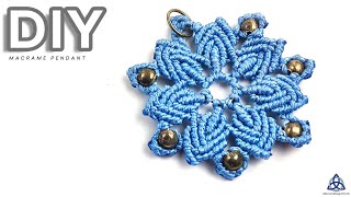 DIY Macrame Mandala Flower Tutorial [upl. by Gilus39]