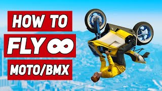 How To FLY INFINITELY On A MOTORCYCLE amp BMX in GTA 5 [upl. by Anaiv658]