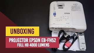 Unboxing Projector Epson EBFH52 Full HD 4000 Lumens [upl. by Okwu]