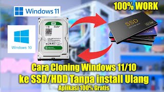 Cara Cloning Windows 1110 ke SSDHDD Tanpa install Ulang [upl. by Lleuqram]