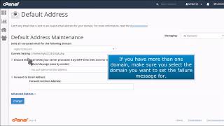 cPanel How to Set a Return to Sender Failure Message for Unrouted Emails [upl. by Ginnie60]