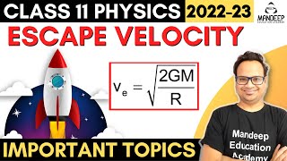 Escape Velocity Physics Class 11 Important Derivations [upl. by Aible]