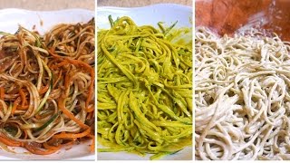 MY TOP 3 EASY RAW VEGAN PASTAS [upl. by Lamraj]