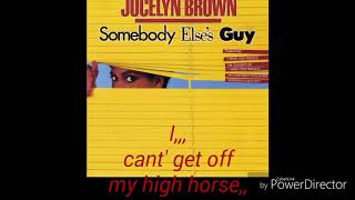 Jocelyn Brown quotSomebody Elses Guyquot 1984 with Lyrics and artist Facts [upl. by Omoj233]