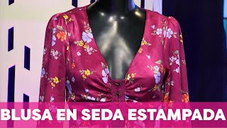 MODA EN CASA  Blusa en seda estampada [upl. by Nofpets716]