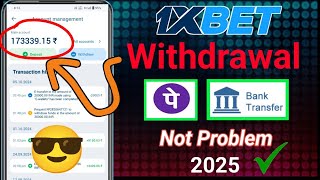 How To Withdraw Money From 1xbet  1xbet withdraw problem  1xbet withdrawal [upl. by Glynn518]