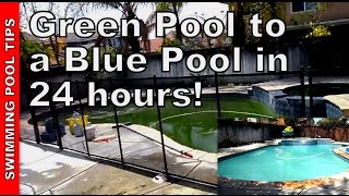 How to Clean a Green Pool in Just 24 Hours Part 1 of 2 [upl. by Eikcuhc]