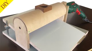 Amazing DIY Thickness Sander  Drum Sander [upl. by Yordan]