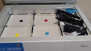 How to organize a Midea 7cu ft chest freezer with Ikea bins [upl. by Ailongam965]