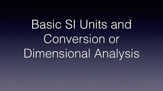 Basic SI Units and ConversionDimensional Analysis Tagalog Physics [upl. by Mikol]