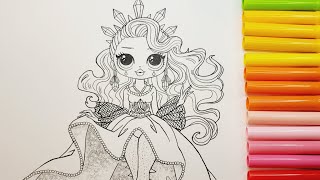 LOL DOLL Crystal Star SURPRISElolsurprise coloring coloringpagesforchildren lolsurpriseomgdolls [upl. by Siro155]