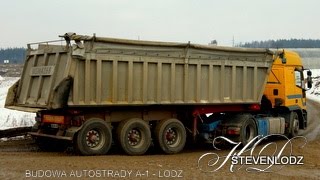 Budowa Autostrady A1 Łódź  Węzeł Brzeziny  ul Malownicza [upl. by Ilenna]