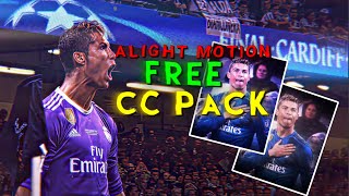 Alight Motion FREE CC Pack For Football Edits [upl. by Alvie]