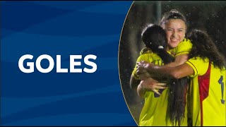 LOS GOLES DE COLOMBIA EN LA CONMEBOL SUB17 FEMENINA [upl. by Akirdnas]