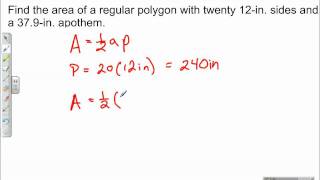 How to Find the Area of Regular Polygons  Geometry Math Video [upl. by Eduj]