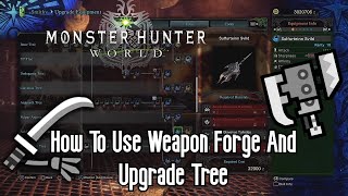 MHW How to use weapon Forge and Upgrade Tree Help Guide [upl. by Latnahc]