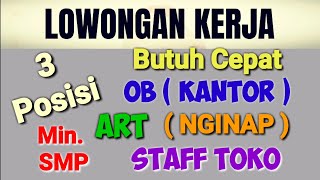 Lowongan Kerja Tanpa Ijazah  Gasss ll Lowongan Kerja Hari Ini [upl. by Yltsew]