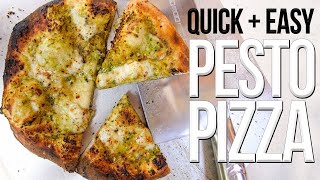 Quick and Simple Pesto Pizza  SAM THE COOKING GUY [upl. by Mani]