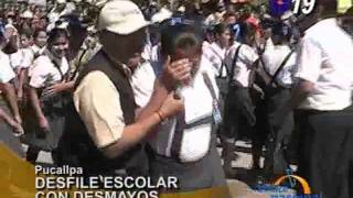 Pucallpa Escolares sufren desmayos durante desfile en Manantay [upl. by Chretien111]