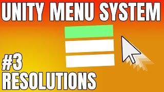 How To Set Resolution in Unity  Complete Unity Menu System [upl. by Innus]