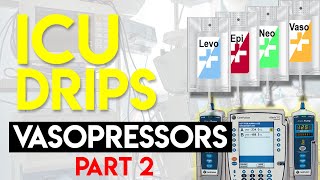 Vasopressors Part 2  ICU Drips [upl. by Broek825]