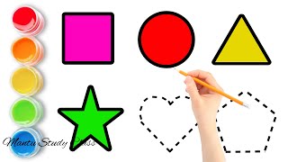 Shapes song for kids Learn 2d shapes colors for toddlers  Preschool Learning part  817 [upl. by Spalla]