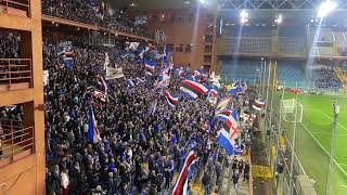 Sampdoria  Spezia 22 04 2023 I tifosi e i cori allo stadio [upl. by Ellehsim]